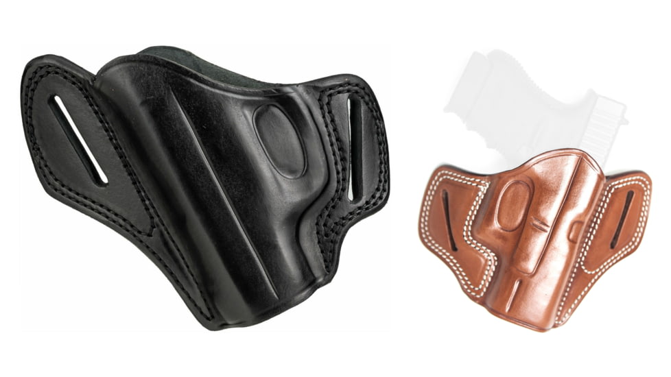 Cebeci Arms Leather Pancake Holster for CZ 75, TZ75, Black, Tan