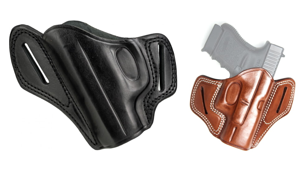 Cebeci Arms Leather Pancake Holster for Remington 20825, Black, Tan