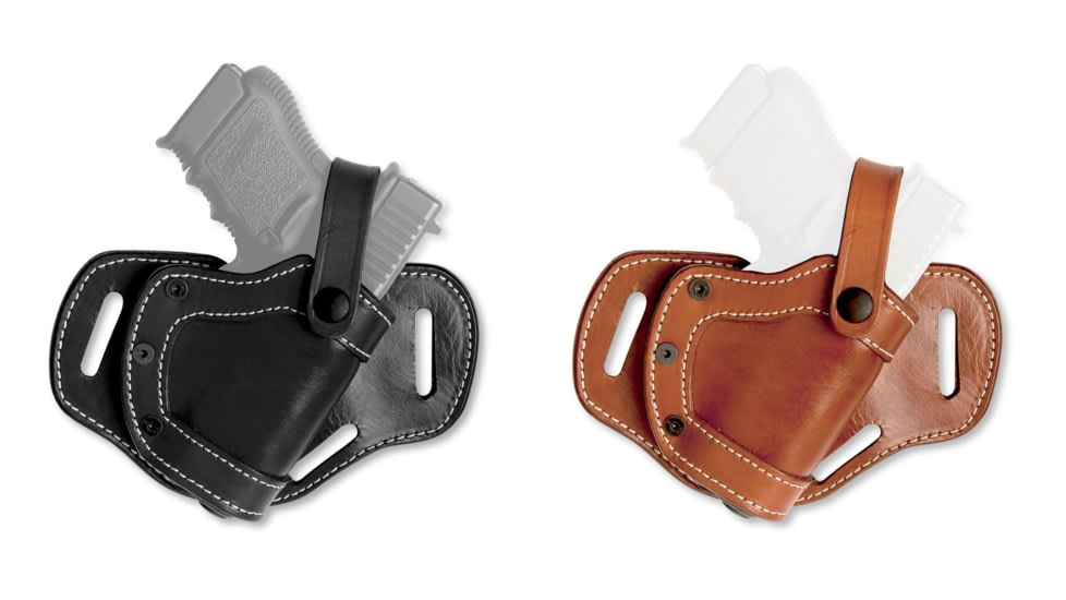 Cebeci Arms Leather Tri-Slot Holster, Black, Tan