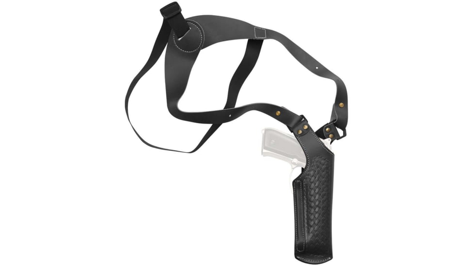 Cebeci Arms Leather Vertical Shoulder Holster YYL for Fits Most Semi-Autos and Revolvers, Black, Right 21068RB01