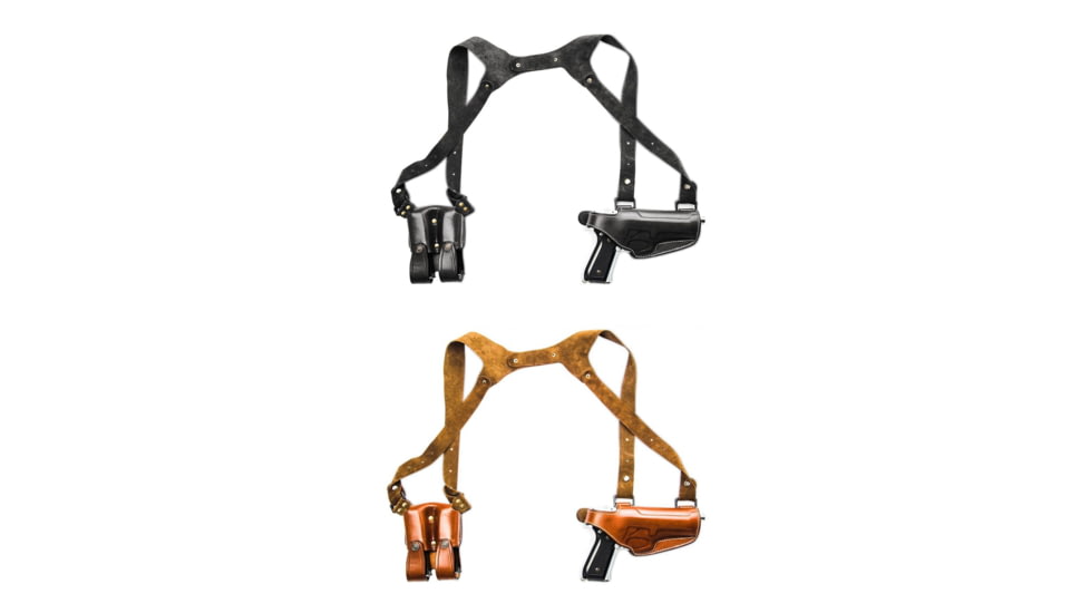 Cebeci Arms Ruger Leather Horizontal Shoulder Holster SHS 21013, Black, Tan