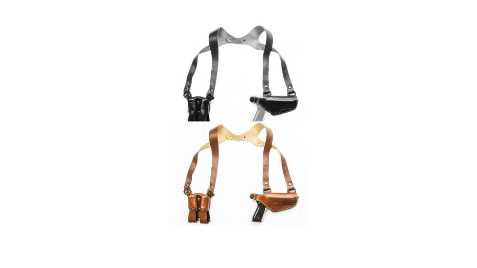 Cebeci Arms Springfield Leather Horizontal Shoulder Holster LHS 21020, Black, Tan