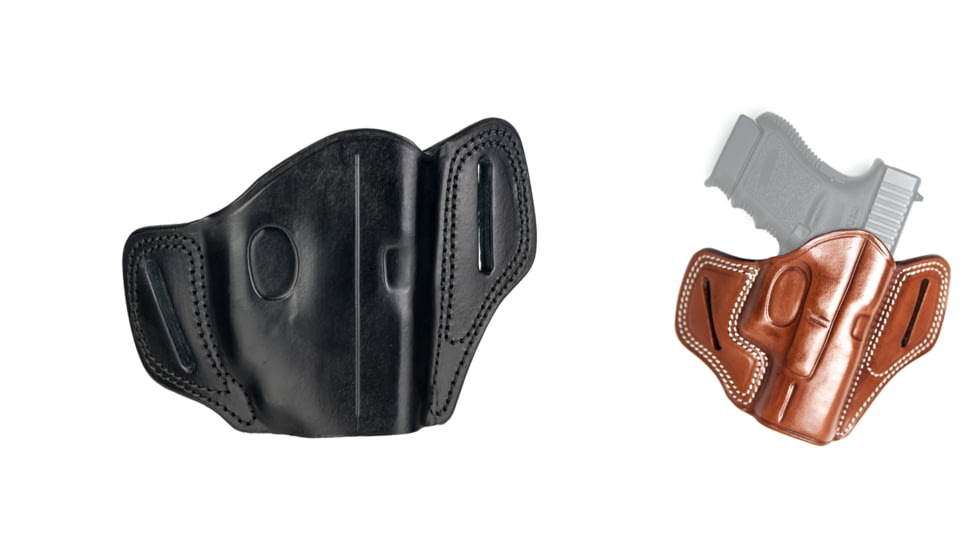 Cebeci Arms Springfield Leather Pancake Tactical-Grip Holster, Black, Tan