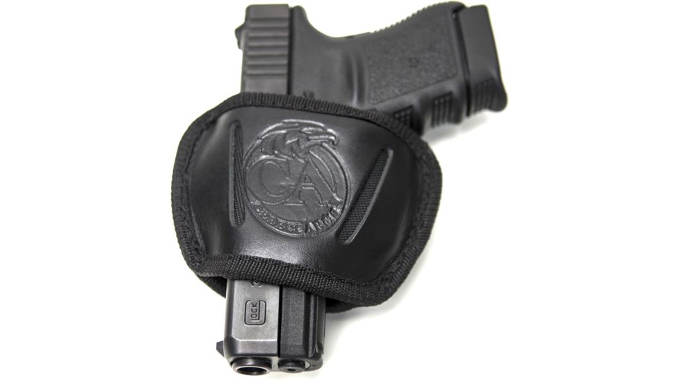 Cebeci Arms Leather Slide Holster w/clip SRM for Large Size, Black, Ambidextrous 10061BB01