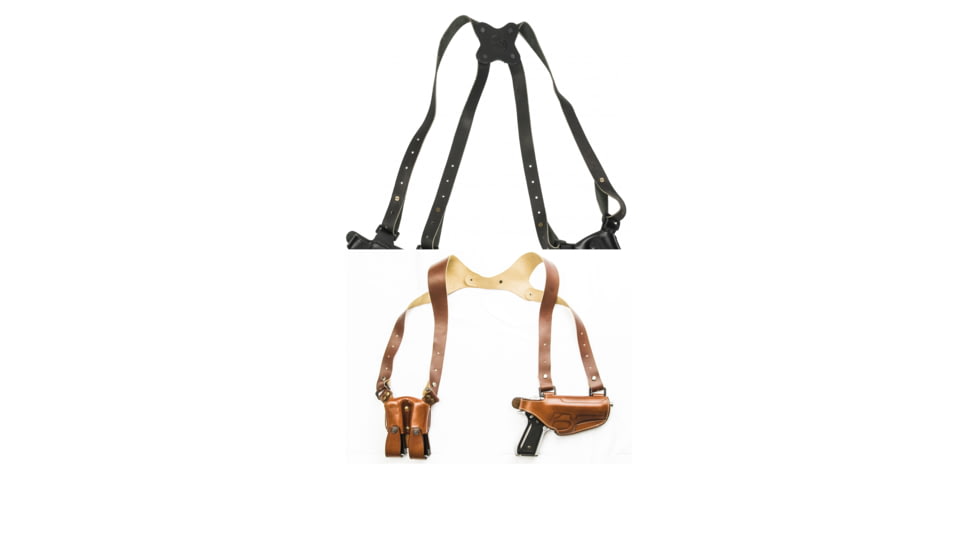 Cebeci Arms Taurus Leather Horizontal Shoulder Holster LHS 21020, Black, Tan