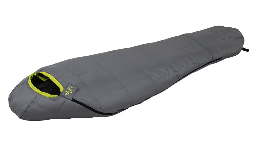 Cedar Ridge Alloy +20 Degrees Sleeping Bag, Gray/Citrus, 4911448