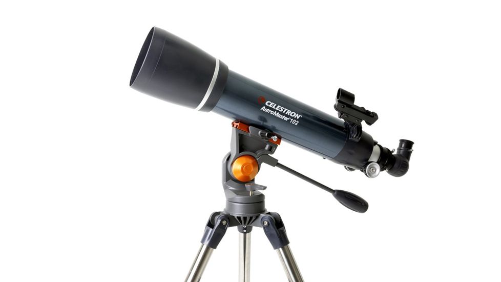 Celestron AstroMaster 102AZ Telescope, 4in, f/6.5, 241x, 8.75in Tube 22065