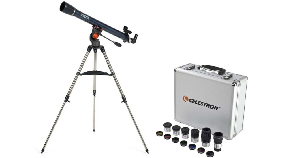 Celestron AstroMaster 70 AZ Altazimuth Telescope Refractor with Eyepice Filter Accessory Kit
