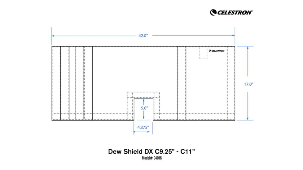 Celestron C9.25 - C11 Deluxe Flexible Dew Shield, Black, 94016
