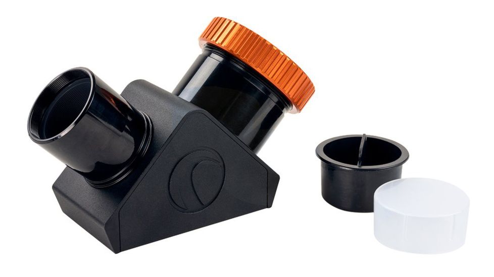 Celestron Dielectric Star Diagonal, 1.25in w/ Twist-Lock, Black/Orange, 93571
