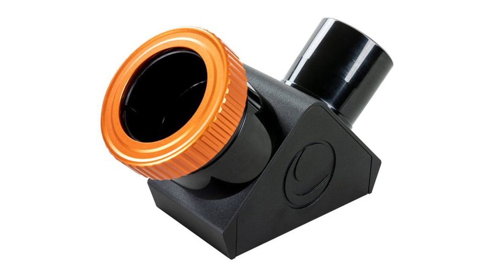 Celestron Dielectric Star Diagonal, 1.25in w/ Twist-Lock, Black/Orange, 93571