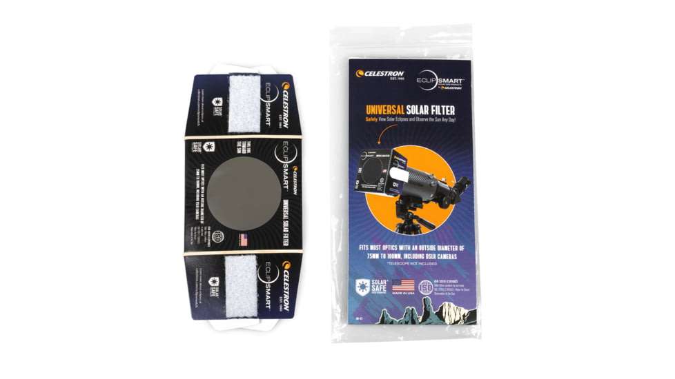 Celestron EclipSmart Universal Solar Filter, 75mm To 100mm, OD, 44428
