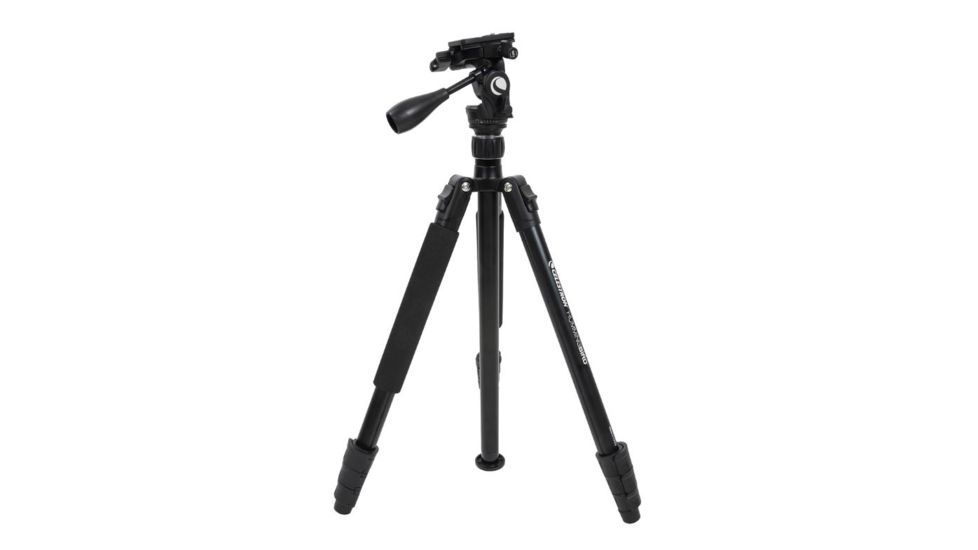 Celestron Hummingbird Fast Action Pan Tilt Head Tripod, Black, 82051