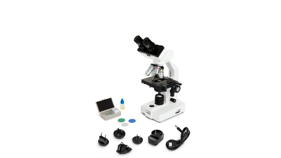 Celestron Labs CB1000CF Biological Microscope, 0.91 in, LED, Dial, White, 44135