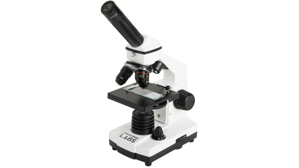 Celestron Labs CM800 Compound LED Microscope,10x,20x Eyepieces and 4x,10x,40x Objective Lenses 44128