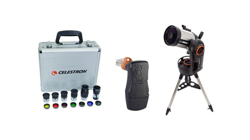 Celestron NexStar Evolution 6 Schmidt-Cassegrain Telescope w/ WIFI 12090 w/ Eyepiece - Filter Accessory Kit 94303 and SkyQ Link 2 WiFi Module 93973