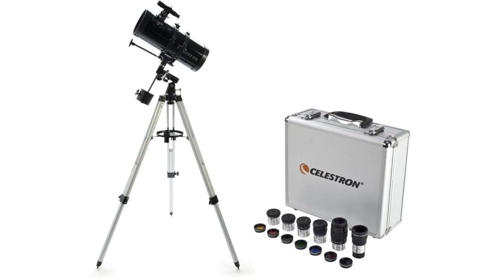 Celestron PowerSeeker 127 EQ Newtonian Telescope with Eyepice Filter Accessory Kit