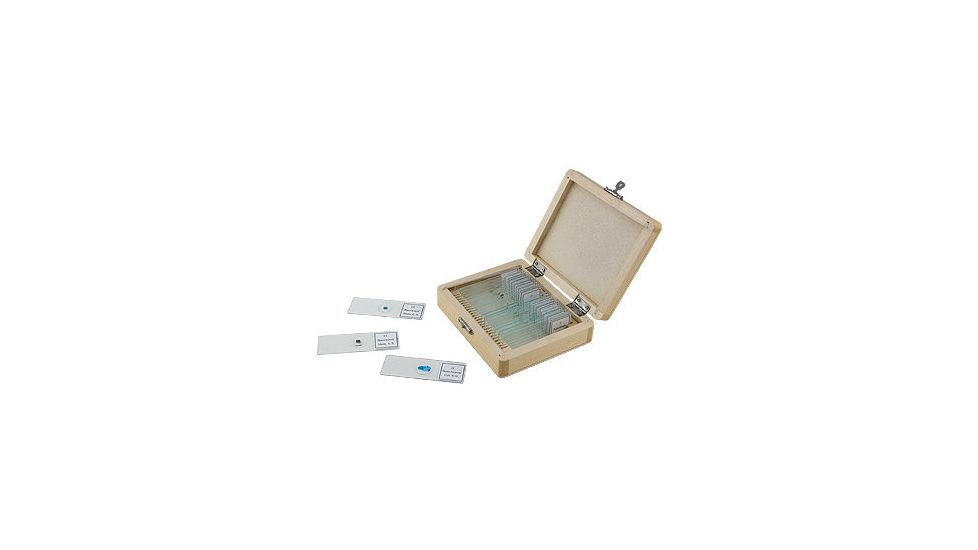 25 Prepared Microscope Piece Slides Set