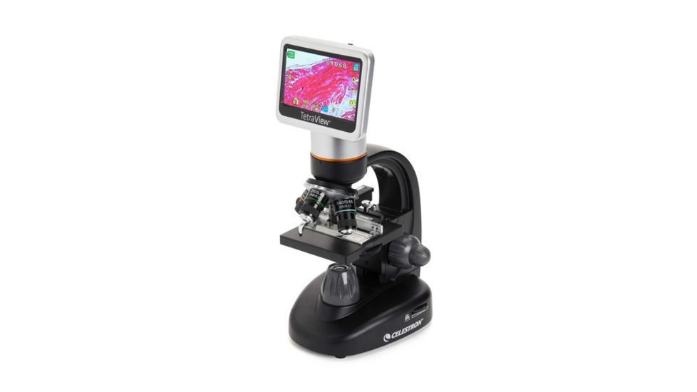 Celestron TetraView LCD Digital Touch Screen Microscope, Black/Silver 44347