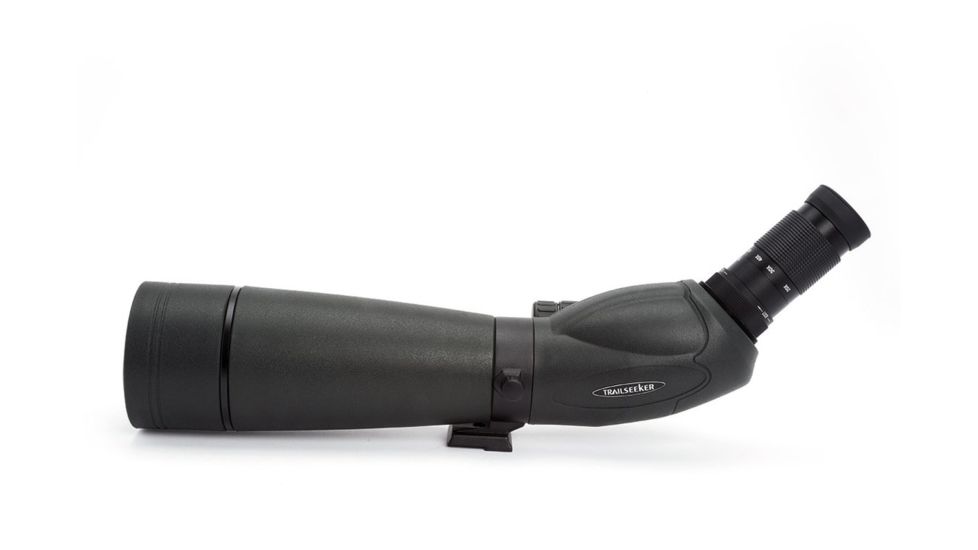 OpticsPlanet Exclusive Celestron TrailSeeker 20-60x80mm Spotting Scope w/TS Tripod &amp; Smartphone Adapter, Black, 52332-OP-DS
