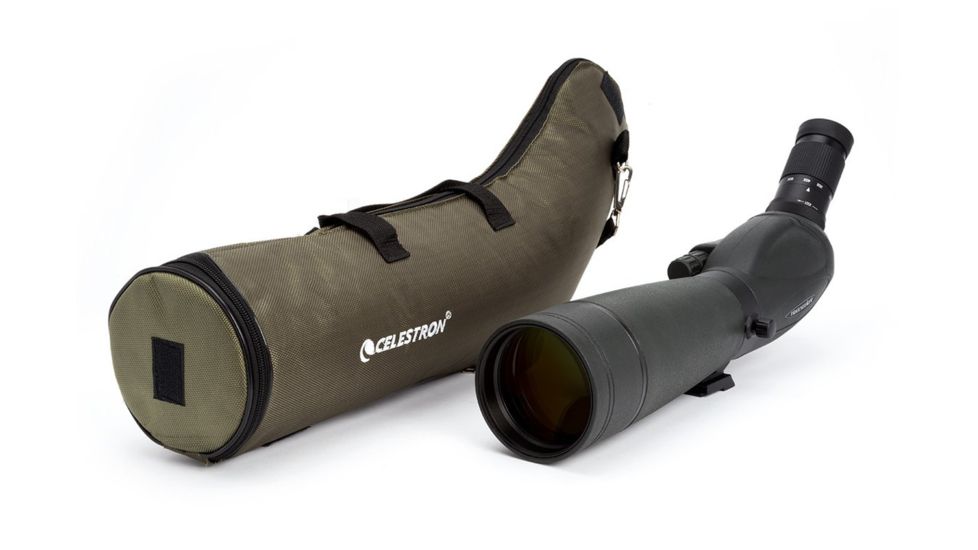 OpticsPlanet Exclusive Celestron TrailSeeker 20-60x80mm Spotting Scope w/TS Tripod &amp; Smartphone Adapter, Black, 52332-OP-DS
