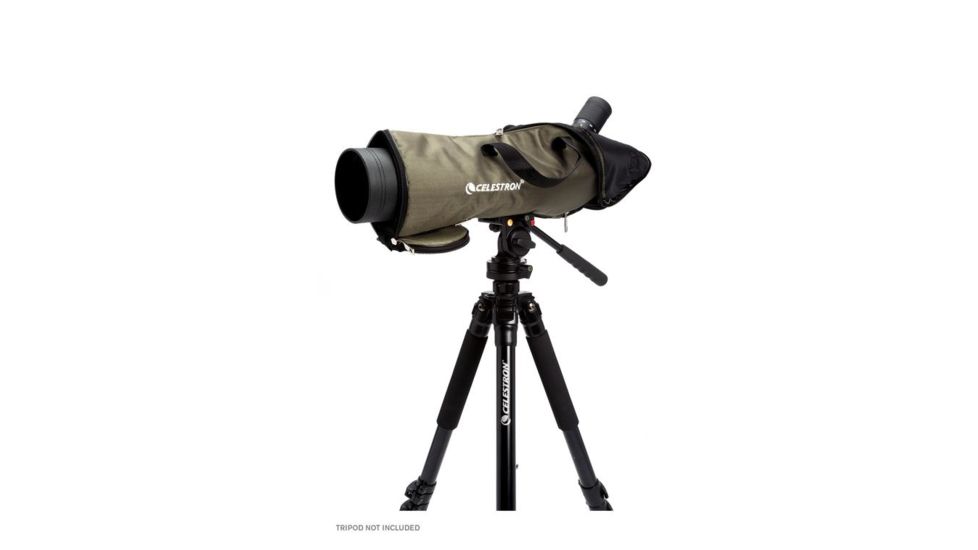 OpticsPlanet Exclusive Celestron TrailSeeker 20-60x80mm Spotting Scope w/TS Tripod &amp; Smartphone Adapter, Black, 52332-OP-DS