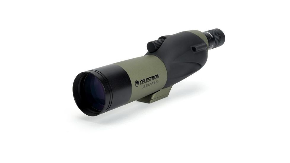 Celestron Ultima 65 Straight Spotting Scope, 18-55x65 Zoom, Matte w/ Case 52249