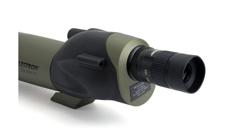 Celestron Ultima 65 Straight Spotting Scope, 18-55x65 Zoom, Matte w/ Case 52249