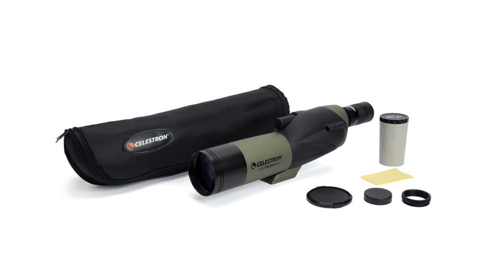 Celestron Ultima 65 Straight Spotting Scope, 18-55x65 Zoom, Matte w/ Case 52249