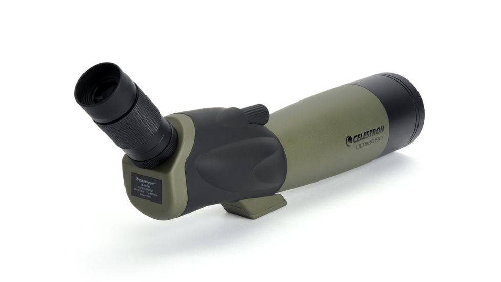 Celestron Ultima 80 Angled Spotting Scope, 20-60x80mm, 45 Degree w/ Smartphone Adapter 52350
