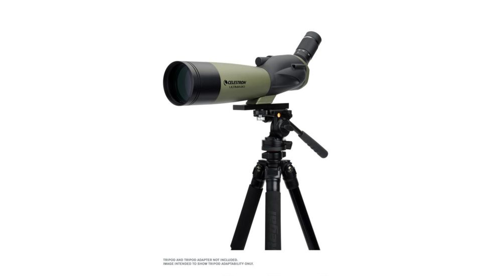 Celestron Ultima 80 Angled Spotting Scope, 20-60x80mm, 45 Degree w/ Smartphone Adapter 52350