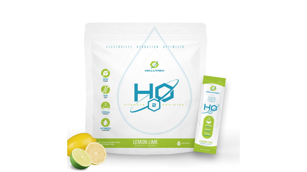 Cellutrex H2O ELECTROLYTESTM - Lemon Lime Zero Sugar Electrolyte Powder, CTXH2OLL20