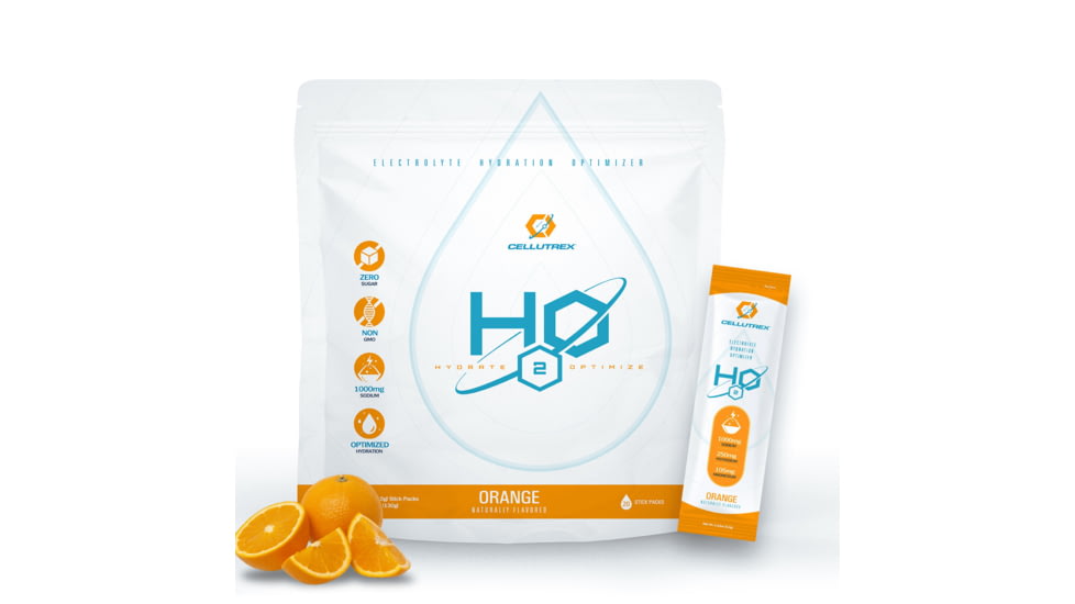 Cellutrex H2O ELECTROLYTESTM - Orange Zero Sugar Electrolyte Powder, CTXH2OOG20