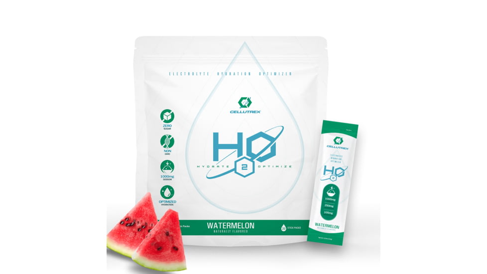 Cellutrex H2O ELECTROLYTESTM - Watermelon Zero Sugar Electrolyte Powder, CTXH2OWM20