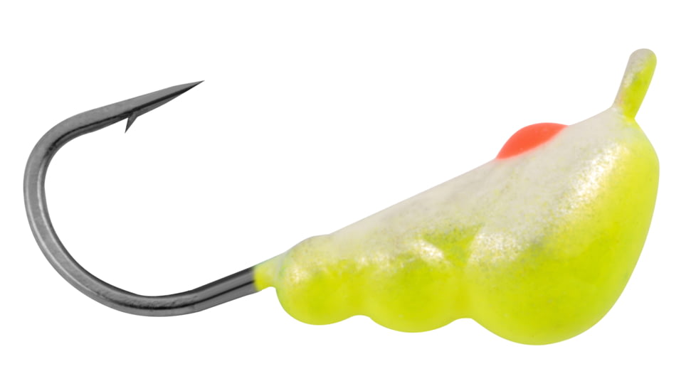 Celsius Larvae Jig 1/16oz Glow/Chartreuse, CEFS116-GCH