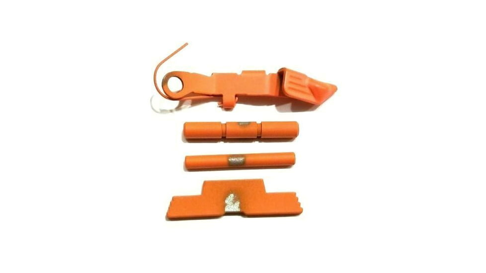 Centennial Defense Systems Extended Control Kit w/Serrated Mag Release for Gen 1-3 Glock 9mm, .40S&amp;W, .357SIG, 2 Pins, Hi-Viz Orange, 40096