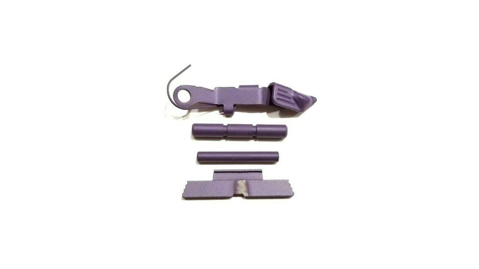Centennial Defense Systems Extended Control Kit w/Serrated Mag Release for Gen 1-3 Glock 9mm, .40S&amp;W, .357SIG, 2 Pins, Purple, 40112