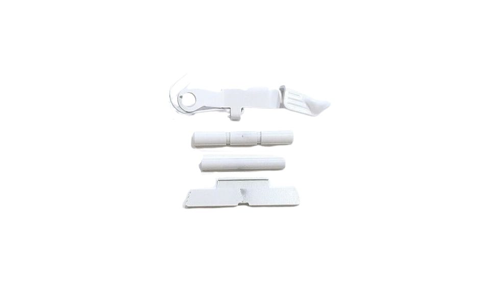 Centennial Defense Systems Extended Control Kit w/Serrated Mag Release for Gen 1-3 Glock 9mm, .40S&amp;W, .357SIG, 2 Pins, White, 40128