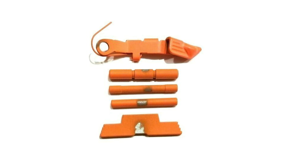Centennial Defense Systems Extended Control Kit w/Serrated Mag Release for Gen 4 Glock 10mm, .45ACP, 3 Pins, Hi-Viz Orange, 40158