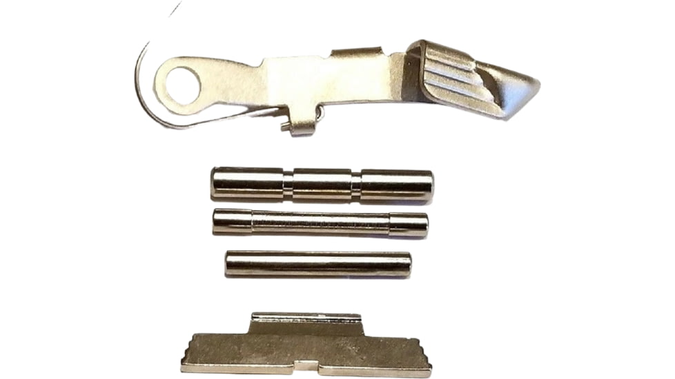 Centennial Defense Systems Extended Control Kit w/Serrated Mag Release for Gen 1-3 Glock 9mm, .40S&amp;W, .357SIG, 3 Pins, Nickel, 40101