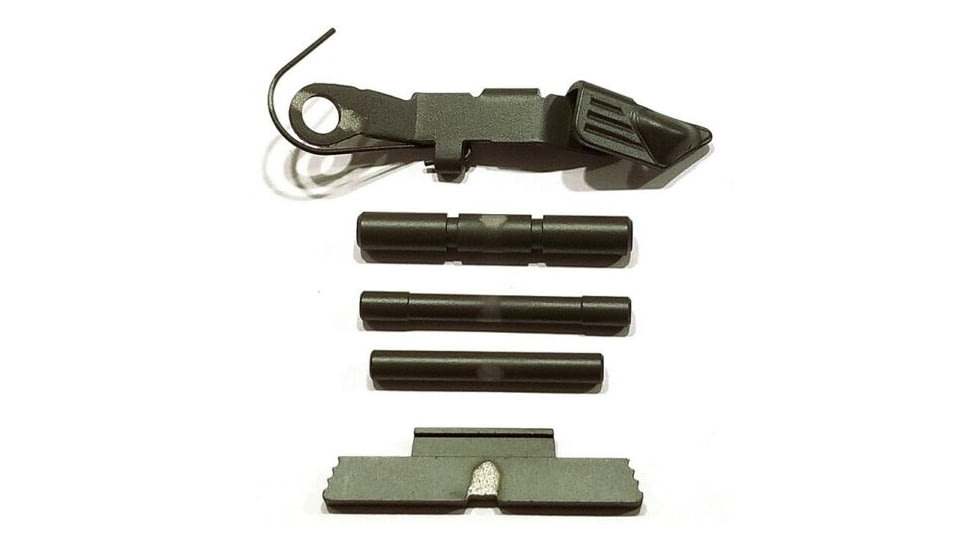 Centennial Defense Systems Extended Control Kit w/Serrated Mag Release for Gen 4 Glock 9mm, .40S&amp;W, .357SIG, 3 Pins, OD Green, 40106