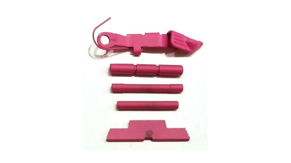 Centennial Defense Systems Extended Control Kit w/Serrated Mag Release for Gen 4 Glock 9mm, .40S&amp;W, .357SIG, 3 Pins, Pink, 40110