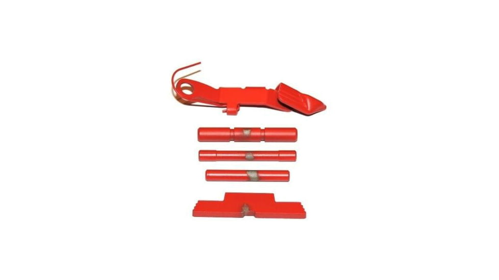 Centennial Defense Systems Extended Control Kit w/Serrated Mag Release for Gen 4 Glock 9mm, .40S&amp;W, .357SIG, 3 Pins, Red, 40118