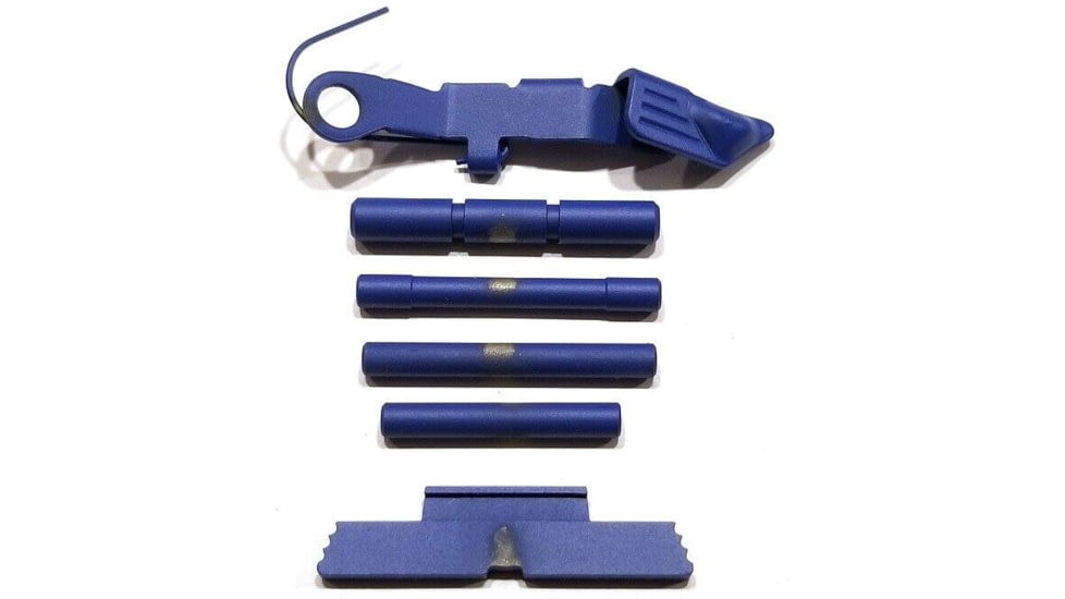 Centennial Defense Systems Extended Control Kit w/Serrated Mag Release for Gen 4 Glock 10mm, .45ACP, 4 Pins, Blue, 40143