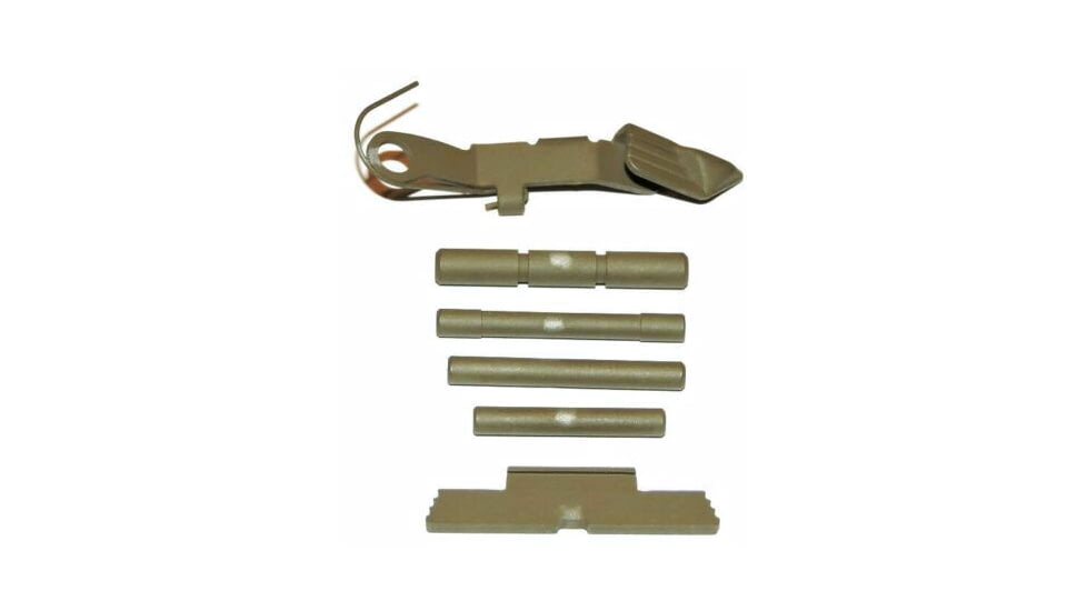Centennial Defense Systems Extended Control Kit w/Serrated Mag Release for Gen 4 Glock 10mm, .45ACP, 4 Pins, Glock Tan, 40155