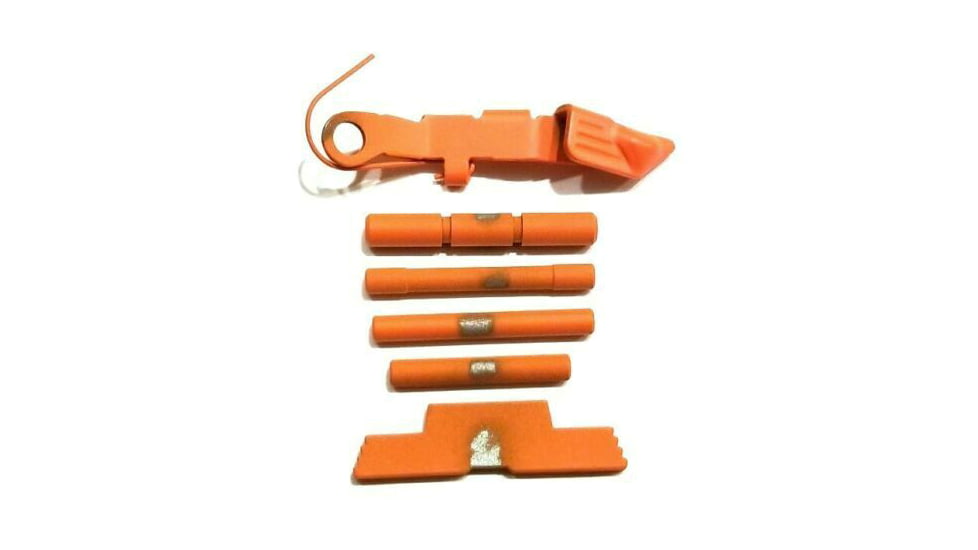 Centennial Defense Systems Extended Control Kit w/Serrated Mag Release for Gen 4 Glock 9mm, .40S&amp;W, .357SIG, 4 Pins, Hi-Viz Orange, 40099