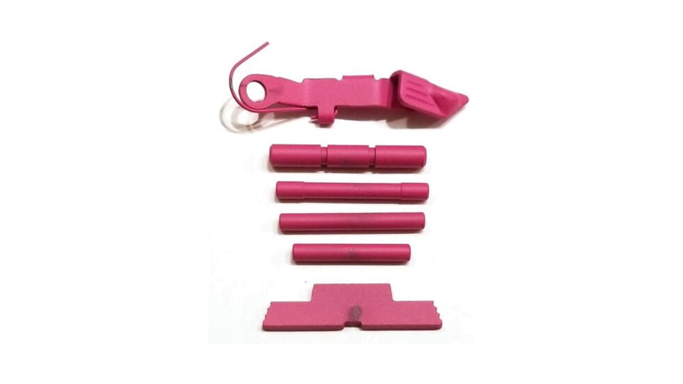 Centennial Defense Systems Extended Control Kit w/Serrated Mag Release for Gen 4 Glock 9mm, .40S&amp;W, .357SIG, 4 Pins, Pink, 40111