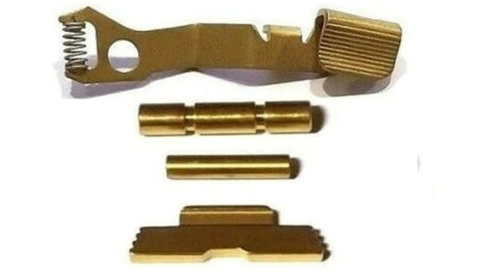 Centennial Defense Systems Extended Control Kit for Glock 42/43, 2 Pins, TiN, Gold, 40418