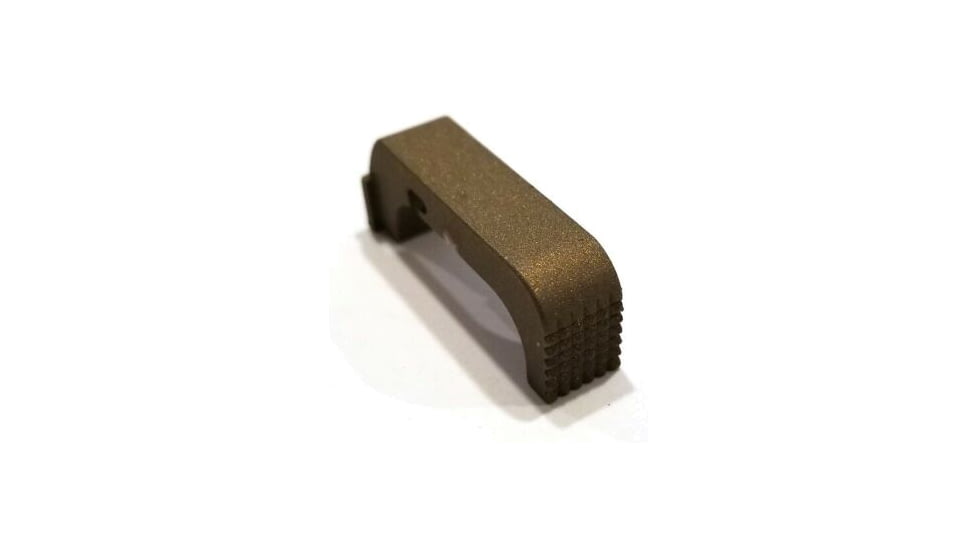 Centennial Defense Systems Extended Mag Release for Glock 43X/48, Stippled, Burnt Bronze, 20516