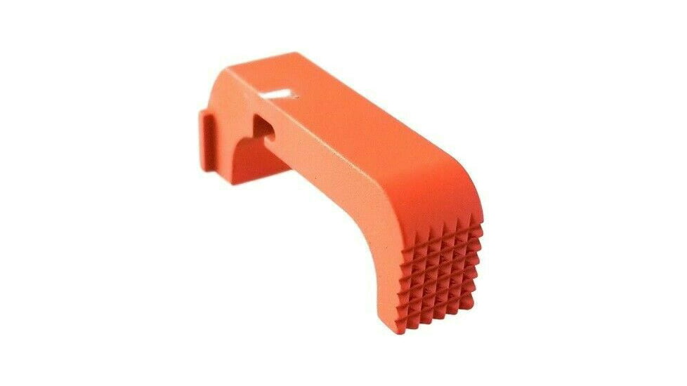 Centennial Defense Systems Extended Mag Release for Glock 43X/48, Stippled, Hi-Viz Orange, 20520